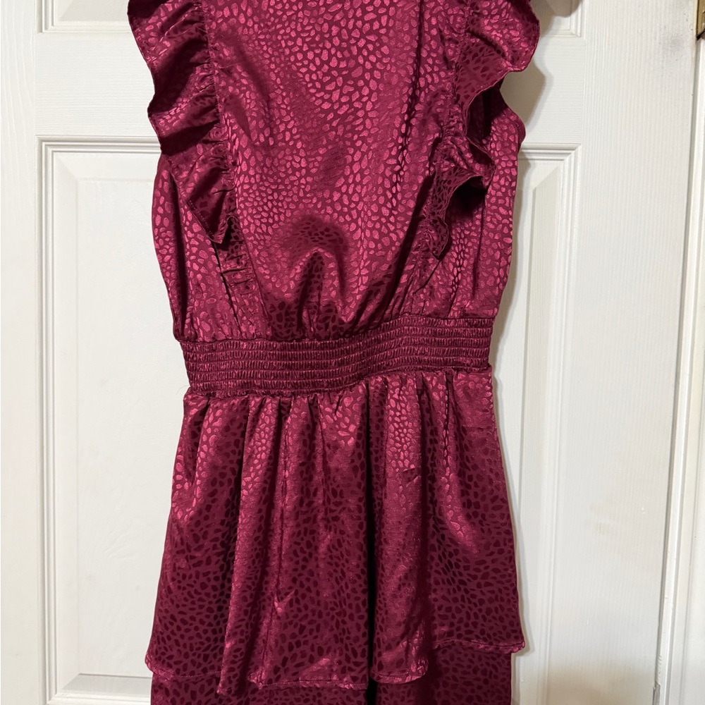 Sadie & Sage Kids Dress in Rich Wine